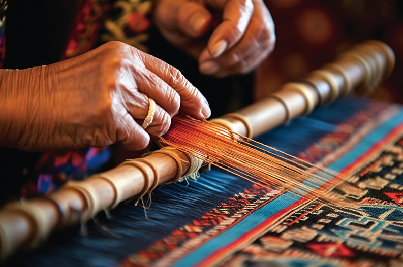 Jacquard looms weave a thousand-year-old technological poem